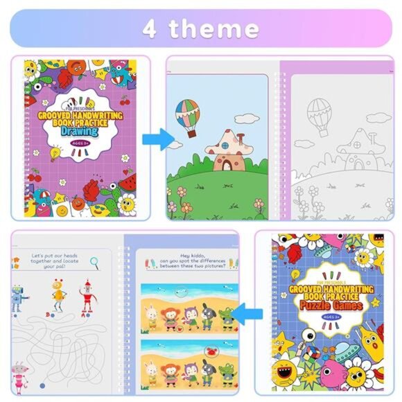 Large Size Magic Practice Copybook, Reusable Handwriting Practice Book, for - Picture 5 of 7